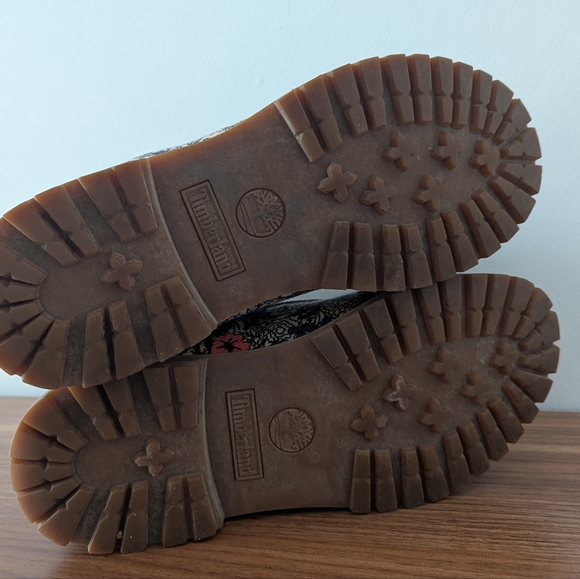 Timberland Limited Edition Women's Floral Boots Workboots Size 8.5 - Picture 10 of 12